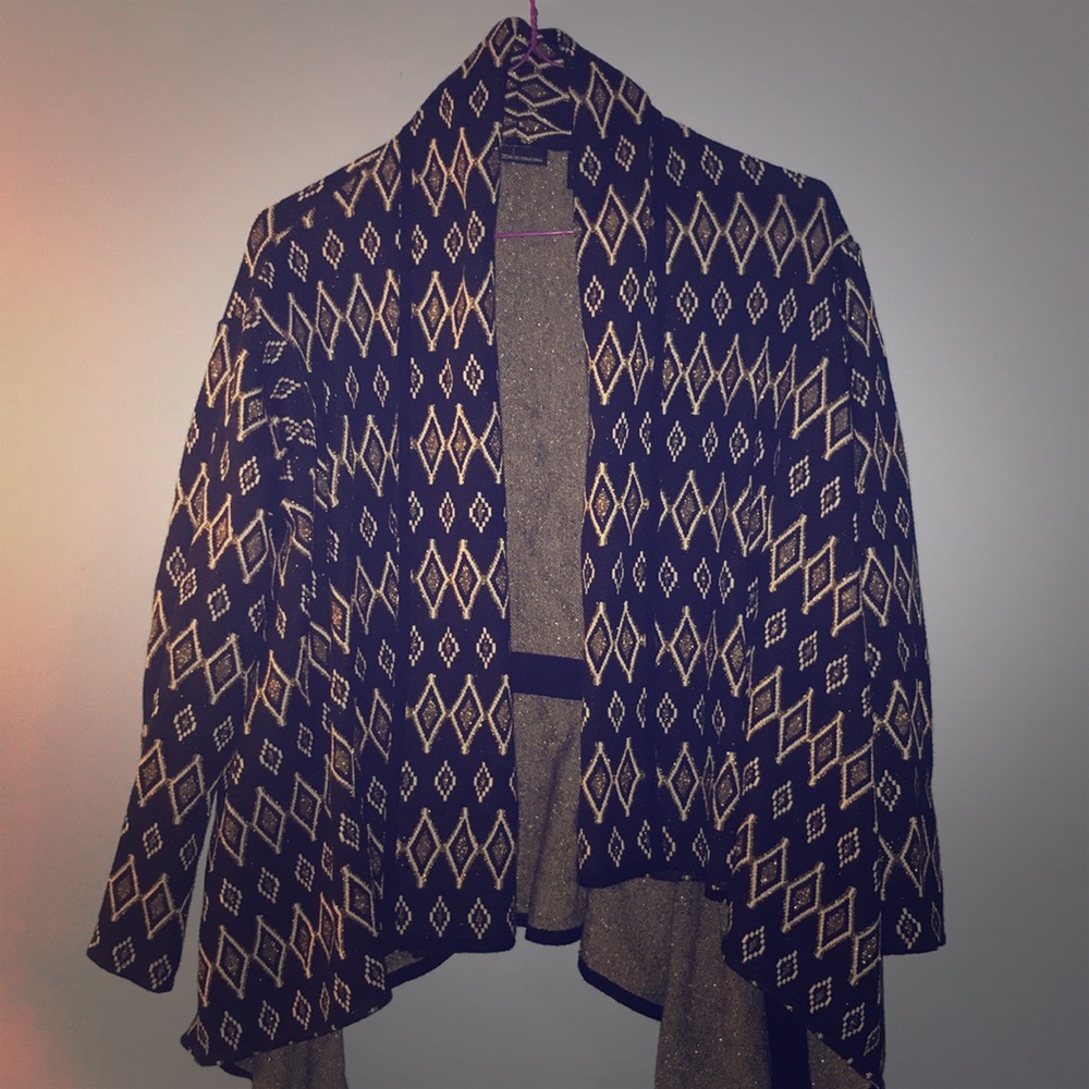 Draped robe sweater